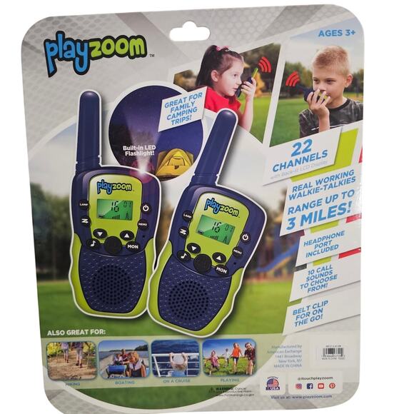 ITouch Playzoom Walkie Talkies, 2 Pack - Green NWT - Picture 2 of 3